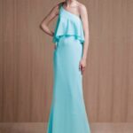 mavi uzun mezuniyet elbisesi