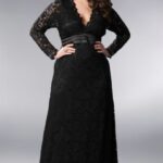 büyük beden uzun abiye elbise modeli