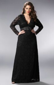 büyük beden uzun abiye elbise modeli