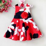 kırmızı bebek elbisesi modeli