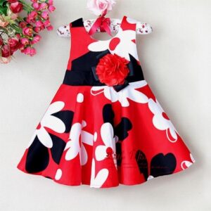 kırmızı bebek elbisesi modeli