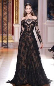 siyah dantel sünnet annesi elbisesi