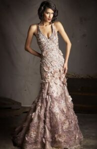 taşlı gece elbisesi