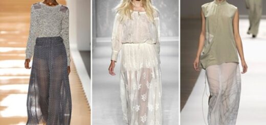 transparan etek modelleri