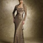 uzun kollu abiye elbise modeli