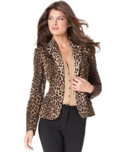 hayvan baskılı ceket modeli