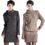 kışlık örme elbise modeli