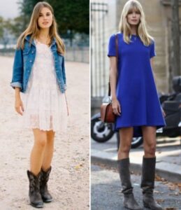 mavi kışlık elbise modeli