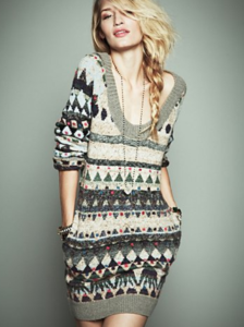 örme kışlık elbise modeli