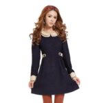 vintage tarzı lışlık elbise modeli