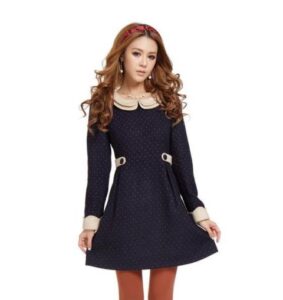 vintage tarzı lışlık elbise modeli