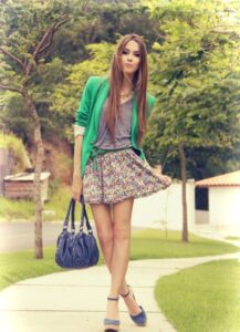 Saks mavisi elbise kombinleri