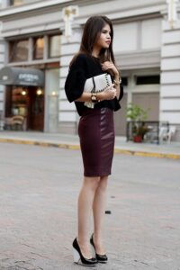 bordo kalem etek modeli