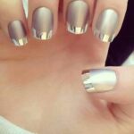 metalik gümüş oje modeli