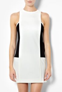 siyah beyaz elbise kombini