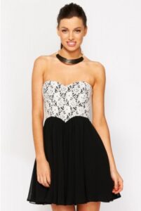 siyah beyaz gece kıyafeti kombini