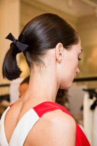 siyah kurdele saç tokası