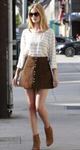 süet mini etek model,