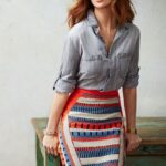 kilim desenli kalem etek modeli