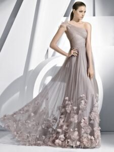 tül abiye elbise modeli