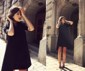 vücut tipine göre kıyafet seçimi - siyah elbise modeli