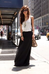 Siyah uzun etek modelleri