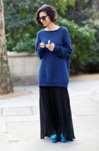 uzun siyah etek modeli