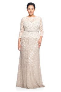 büyük beden dantel abiye elbise modeli