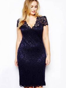 büyük beden kısa abiye elbise modeli