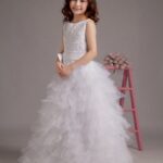 kız çocuk tül gelinlik modeli