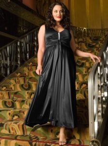 siyah büyük beden elbise modelleri