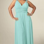 uzun büyük beden elbise modeli