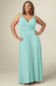 uzun büyük beden elbise modeli