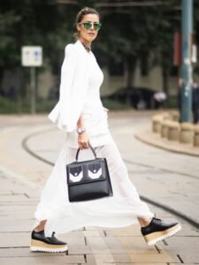 platform ayakkabı kombini