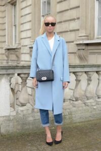 bebek mavisi palto modeli