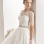 kollu gelinlik modeli