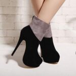 en tarz topuklu kadife ayakkabı modelleri