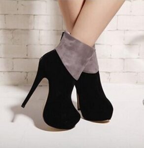 en tarz topuklu kadife ayakkabı modelleri