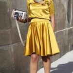 saten elbise modeli