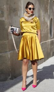 saten elbise modeli