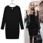 kışlık siyah elbise modeli
