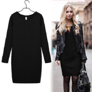 kışlık siyah elbise modeli