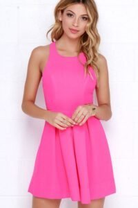 fuşya pembesi elbise modeli