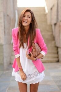 pembe blazer ceket modeli