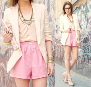 pembe şort modeli